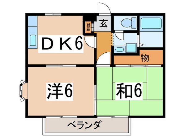 稲荷坂ハイツの物件間取画像